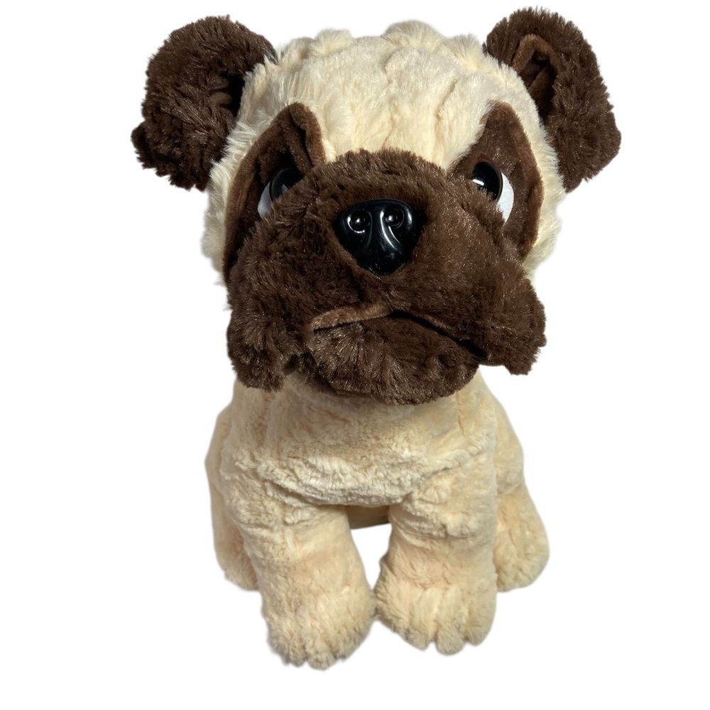 Walmart‎ Pug Puppy Dog 14” Sitting Plush Stuffed Animal - Item 260699B